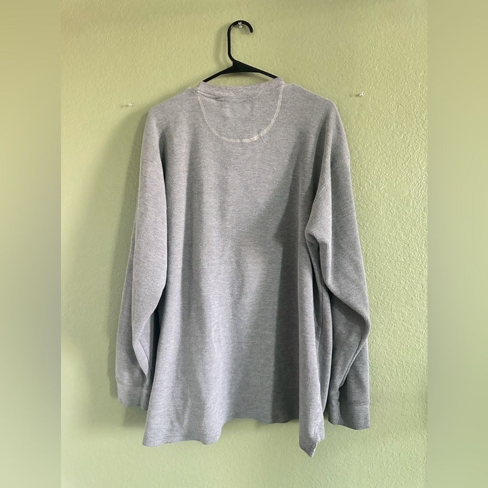 RED HEAD Men’s Light Gray Waffle Knit Sweater Shirt Size 2XL - Picture 3 of 6